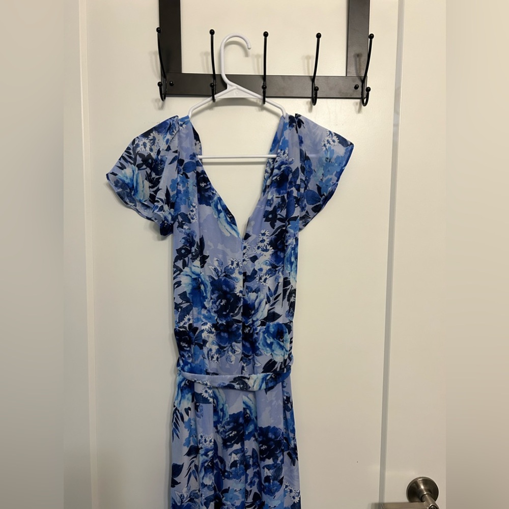Donna Ricco Blue Floral Jumpsuit - Picture 9 of 9